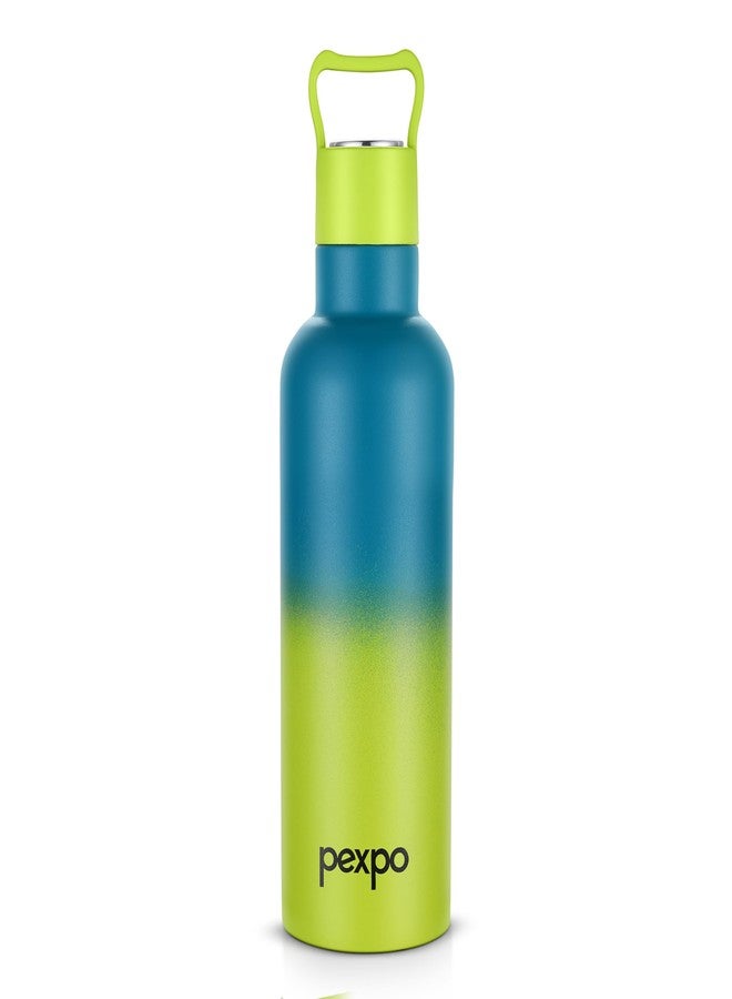 Pexpo Oscar Thermosteel Water Bottle, Hot and Cold for Hours, Vacuum Insulated ISI Certified Flask, Steel Water Bottle for Kids | Office | Workout | Travelling | (Blue & Yellow Ombre, 500ml) - Image 1
